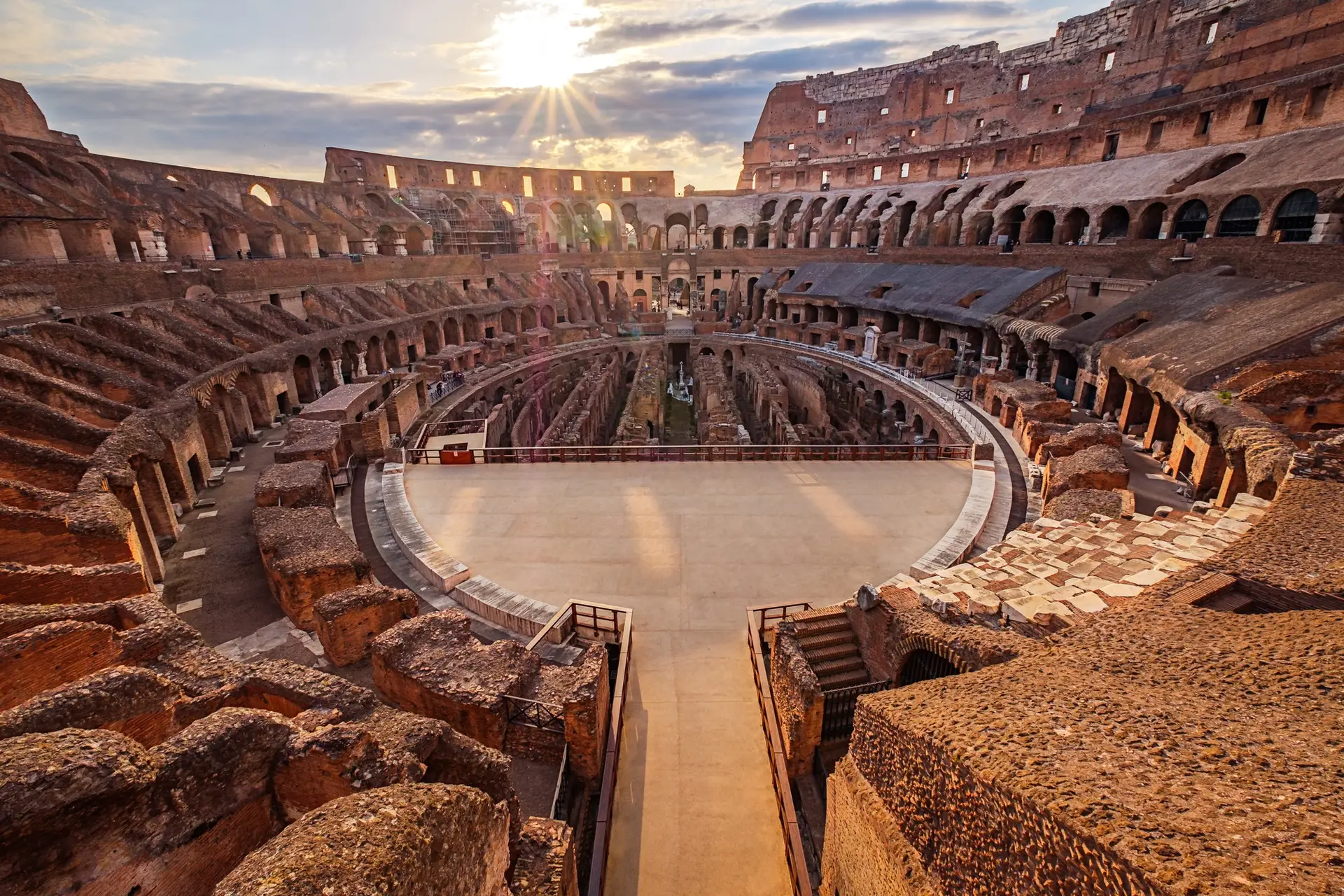 View from the Upper Levels Inside the Colosseum