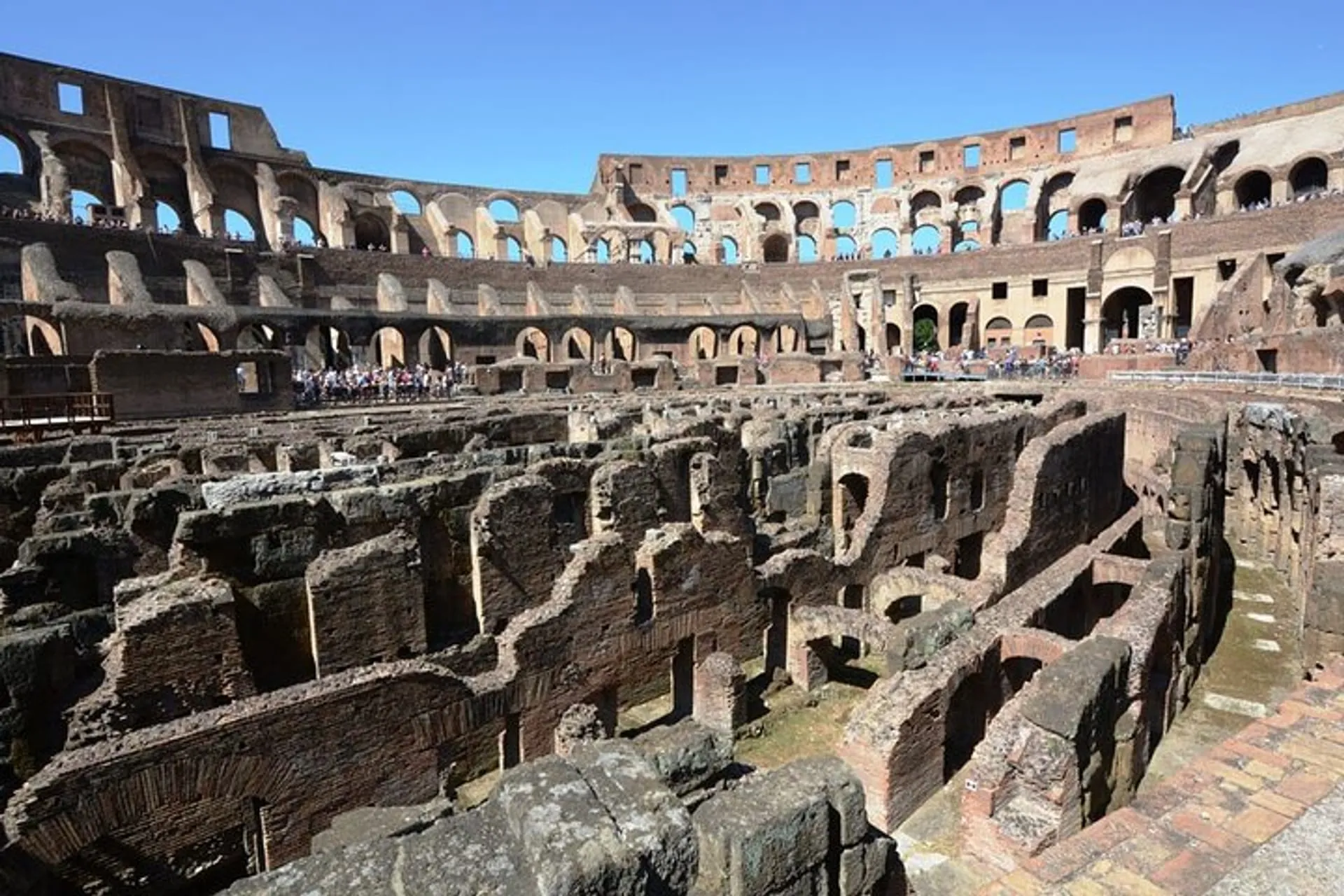 Colosseum illuminated at night